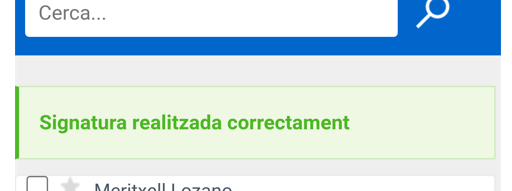 Confirmación de la firma