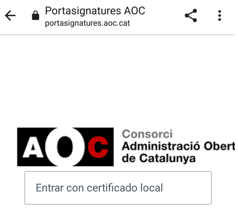 Seleccionar acceder con certificado local