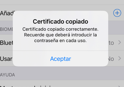 Avís de copiar a l'app